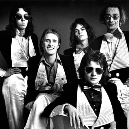 Harley (second left) and Cockney Rebel in Amsterdam, 1974. Steve Harley 2nd from left (Photo by Gijsbert Hanekroot/Redferns)