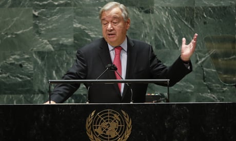 United Nations Secretary-General Antonio Guterres addresses the 76th Session of the U.N. General Assembly in New York City<br>United Nations Secretary General Antonio Guterres addresses the 76th Session of the U.N. General Assembly, Tuesday, Sept. 21, 2021, at United Nations headquarters in New York. ( Eduardo Munoz/Pool Photo via AP)/Pool Photo via AP)
