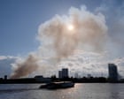 Scores of firefighters tackle major blaze at south London recycling centre