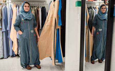 Getting in gear: Eman Joharjy, designer of practical running and biking abayas, is launching special abayas for drivers.