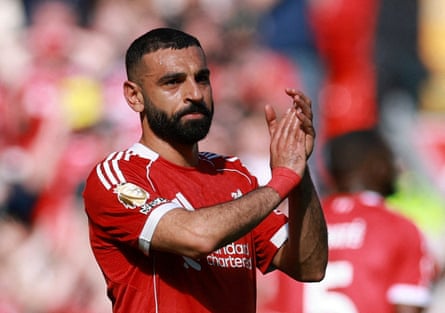 Mohamed Salah says goodbye to Liverpool fans.