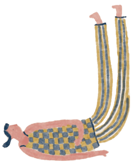 Illustration of a woman lying down