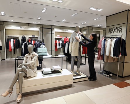 Hugo Boss boutique in the TsUM luxury department store in Moscow, Russia