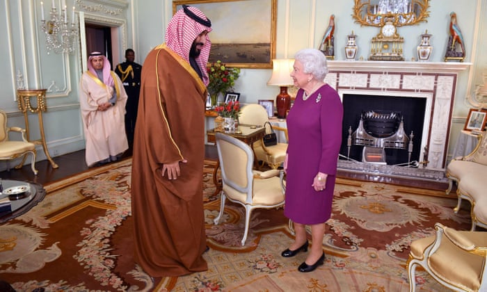Mohammed bin Salman with the Queen in 2018.