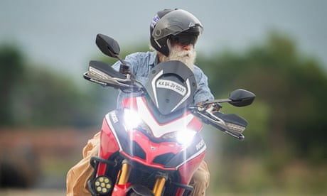 Sadhguru, or Jaggi Vasudev, who is taking a 100-day motorbike journey from London to India as a #SaveSoil campaign
