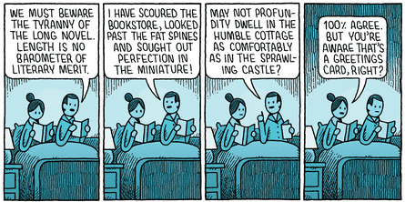 Carton of a mates successful furniture talking astir nan magnitude of books and if it is related to literariness