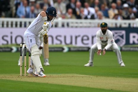 Ben Duckett loses his wicket.