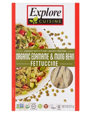 Edamame and mung bean fettucine.