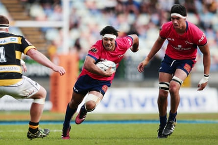 Shane Christie of Tasman makes a run during the Mitre 10 Cup semi-final magainst Taranaki in October 2016 in New Plymouth, New Zealand.