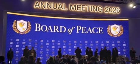 Davos main congress hall ahead of the board of peace signing ceremony