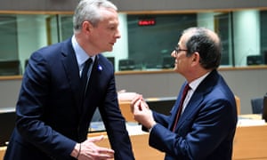 Bruno Le Maire and Giovanni Tria