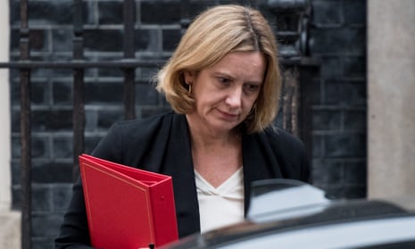 Amber Rudd days before she resigned as home secretary in April 2018
