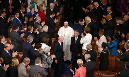 Pope Francis arrives to address a joint session of Congress.