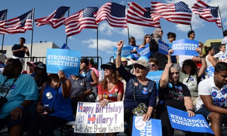 Clinton supporters on 26 October in Tampa, Florida.