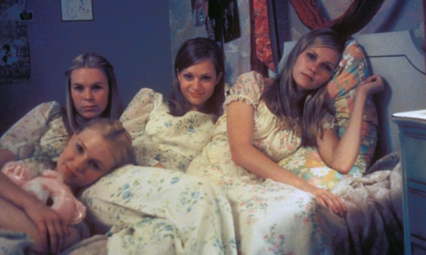 ‘I was struck by this depth in her eyes, a wise sadness’ … Kirsten Dunst, far right, in The Virgin Suicides.