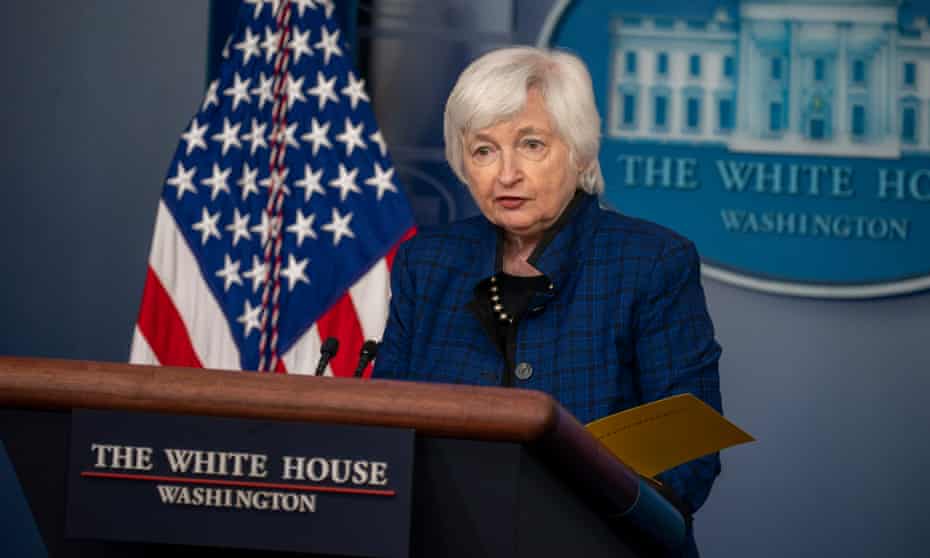 US treasury secretary Janet Yellen at a White House press briefing in May.