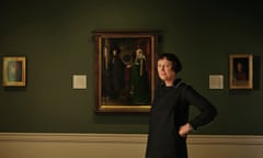 Cornelia Parker at the National Gallery with her favourite painting, The Arnolfini Portrait by Jan van Eyck