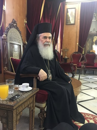 Theophilos III, the Greek Orthodox Patriarch of Jerusalem: ‘We are a buffer zone between the Israelis and the Palestinians.’