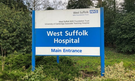 West Suffolk Hospital signpost
