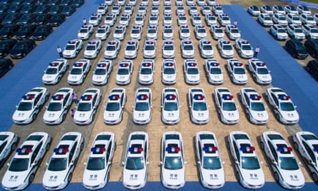 New police cars and other vehicles assigned for the upcoming G20 Hangzhou Summit. The city is being cleaned up and revamped for the visit of world leaders.