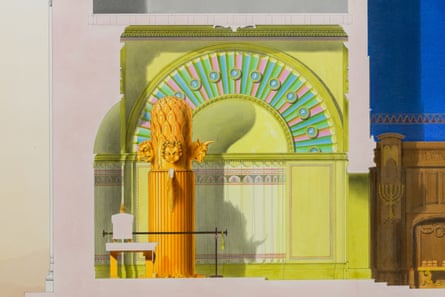A detail from Bronstein’s second version of the temple, with lapis lazuli walls.