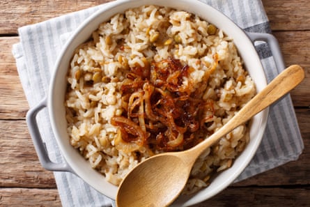Rice, lentils and onions, AKA mejadra