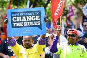 Workers call for better pay and working conditions in Sydney