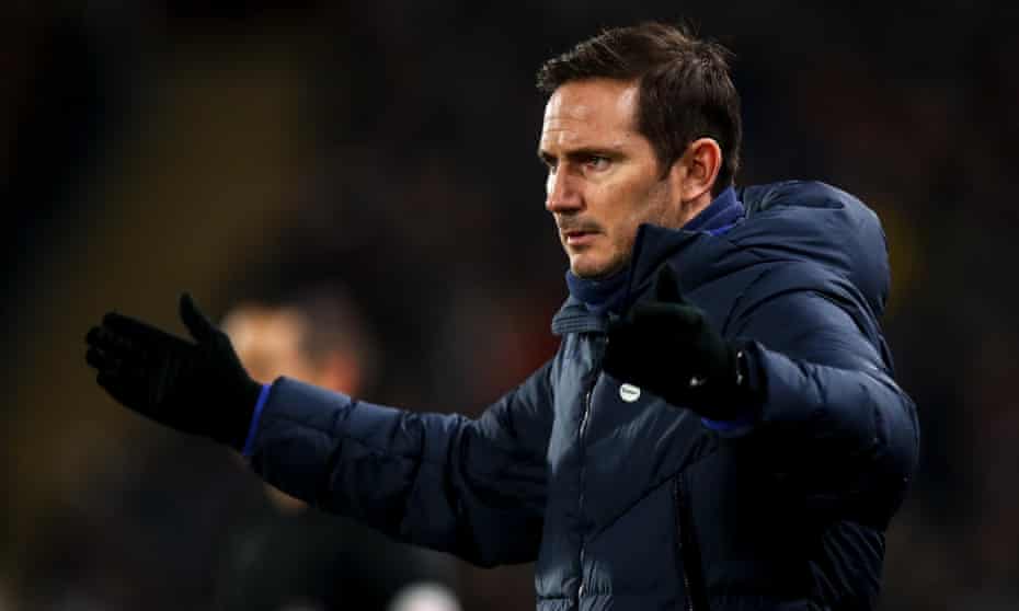 Frank Lampard watches his team during their FA Cup win at Hull
