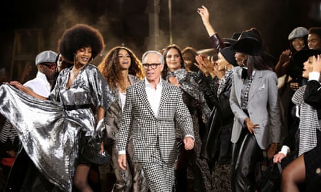 Tommy Hilfiger at his runway show at the Apollo Theatre during New York Fashion Week.