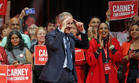 Mark Carney with supporters at a victory party in Ottawa, 29 April 2025.