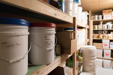 Prepper long-term food storage.