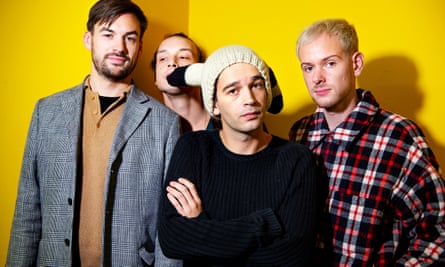 The 1975: Ross MacDonald, George Daniel, Matthew Healy and Adam Hann.