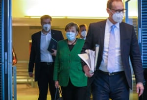 German Chancellor Angela Merkel met with state leaders to discuss the pandemic last night
