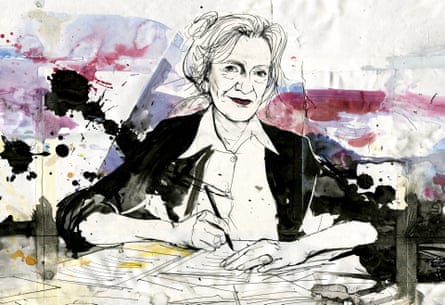 A sketch of the author Elizabeth Strout.