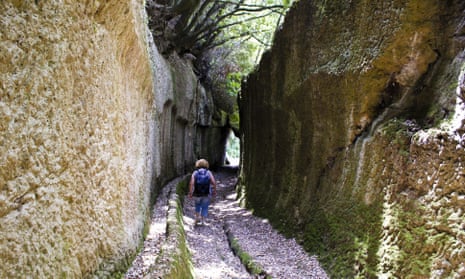 The sunken vie cave paths were made by the Etruscans.
