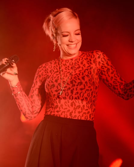 Lily Allen performing at the Dome.