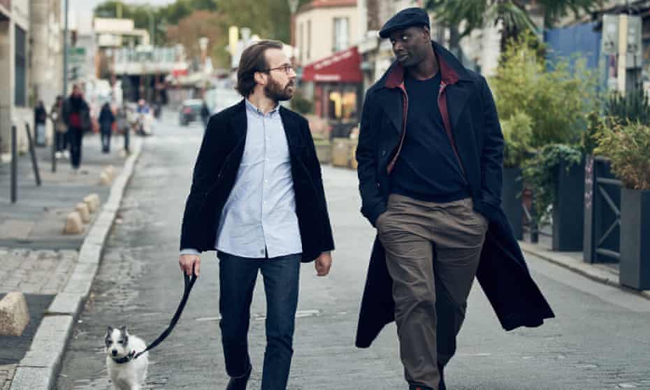 Antoine Gouy and Omar Sy in the popular French drama Lupin