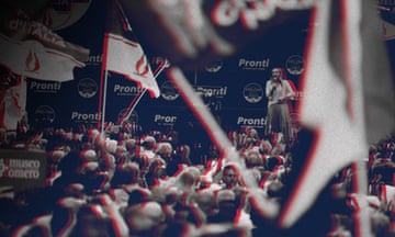 Giorgia Meloni addressing an election rally in Ancona in August 2022