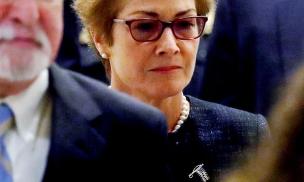The former US ambassador to Ukraine Marie Yovanovitch.