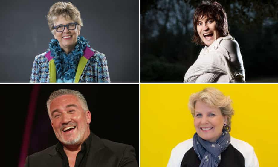 Channel 4 recently announced its Great British Bake Off team (clockwise from top left): Prue Leith, Noel Fielding, Sandi Toksvig, Paul Hollywood.