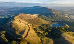 Iron age hill fort in the Malvern Hills, British Camp.