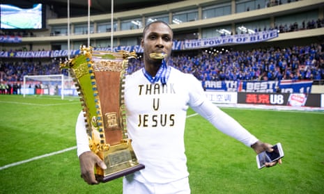 Odion Ighalo with Shanghai Shenhua in December.