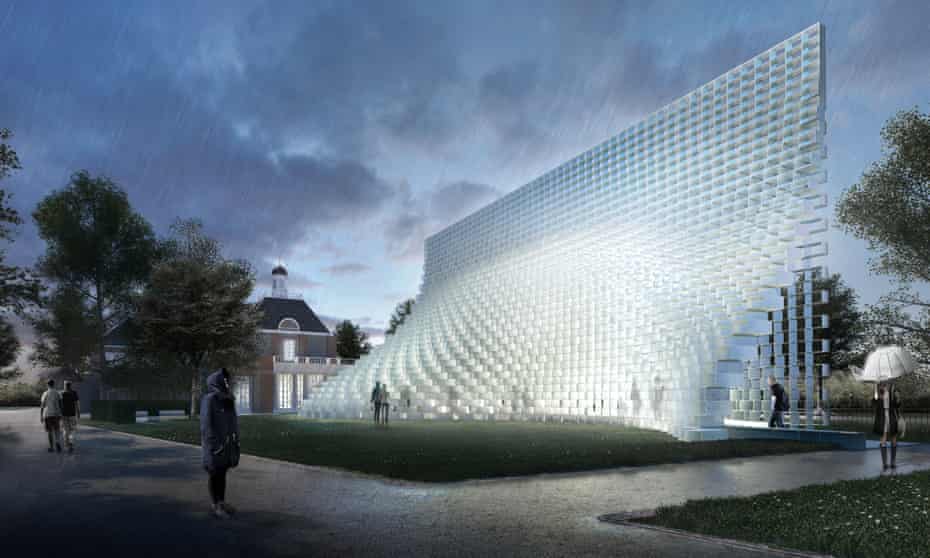 ‘Like a mountain of ice cubes’ … the Serpentine pavilion 2016 designed by Bjarke Ingels Group (BIG).