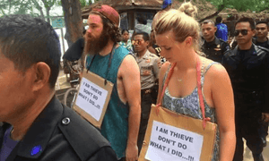 Australian couple paraded in Gili Trawangan for stealing