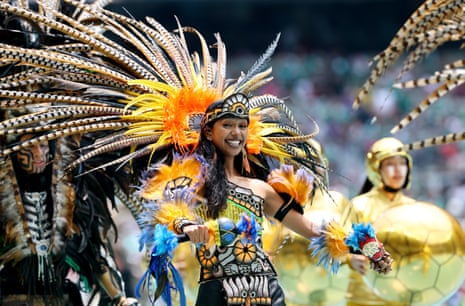 A performer during the opening ceremony