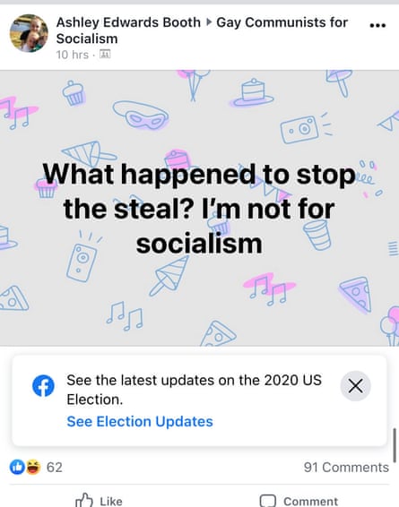 Trump supporters who joined “Stop the Steal” were angry and confused to discover the name had been changed to “Gay Communists for Socialism”.