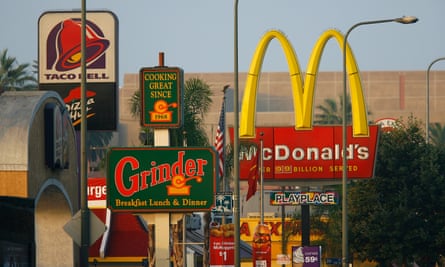 A line of fast-food restaurants in Los Angeles, US.