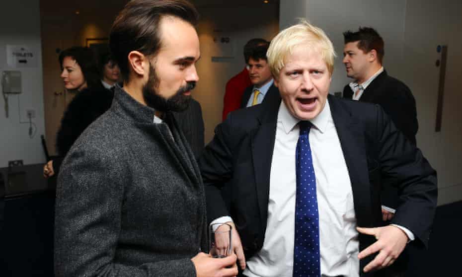 Boris Johnson and Evgeny Lebedev at the Evening Standard Theatre Awards in 2009