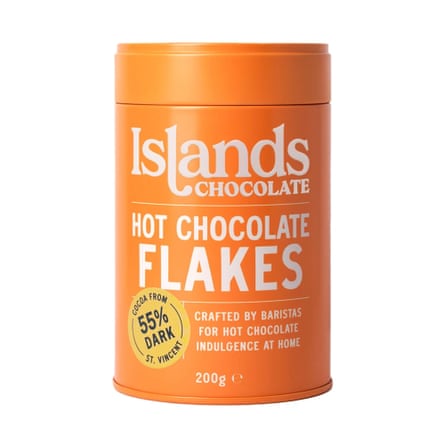 Islands Chocolate 55% Dark Hot Chocolate Flake Tin