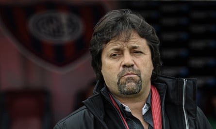 Ricardo Caruso Lombardi was heard using a racist slur against the match’s referee.